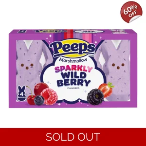 Peeps Sparkly Wild Berry Marshmallow Bunnies 4 Easter Bunny Pack - 42g